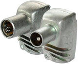 Enzo Technetics Set mit 2 Koax-Steckern, abgewinkelt, Metall, 4 g – 2074010