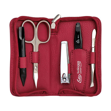 Erbe Solingen 5-teiliges Maniküre-Etui rot (erbe9016)