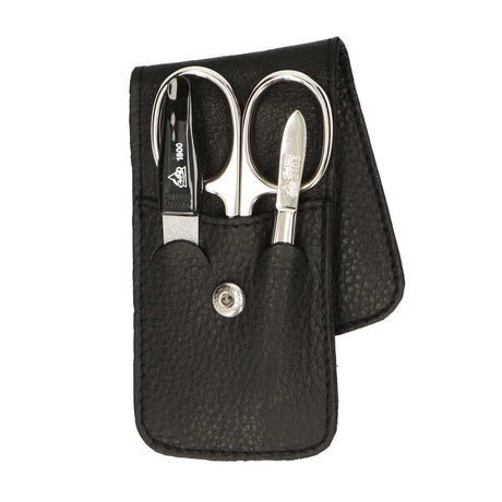 Erbe Solingen 3-teiliges Maniküre-Etui mit Druckknopfverschluss schwarz (erbe9018)