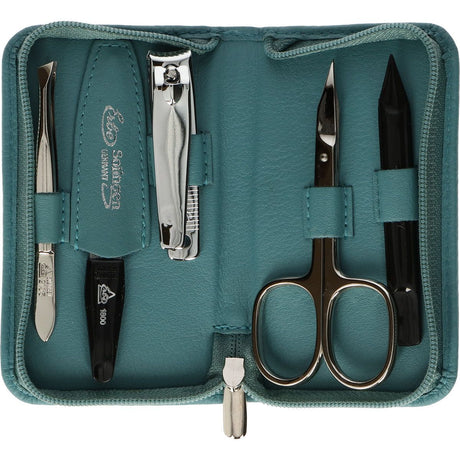 Erbe Solingen 5-teiliges Maniküre-Etui mit Reißverschluss türkis (erbe9204)