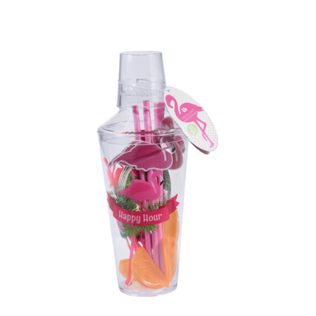 Sonstiges Excellent Houseware Cocktailshaker-Set Flamingo 31-teilig