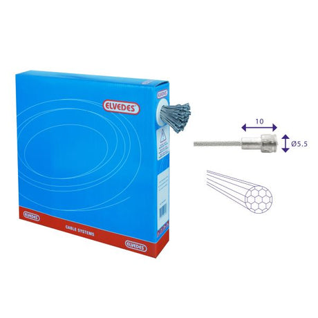 Rem Binnenkabel Eledes 2000mm Edelstahl Ø1,5mm V-Nipple (100 Stück)