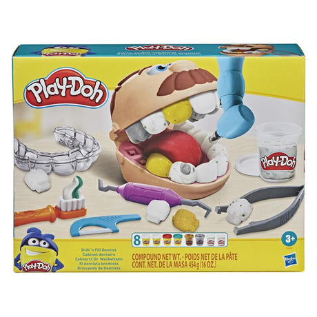 Play-doh Top-Zahnarzt-Spielset – Modelliermasse – 8 Gläser – Basteln für Kinder