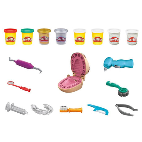 Play-doh Top-Zahnarzt-Spielset – Modelliermasse – 8 Gläser – Basteln für Kinder