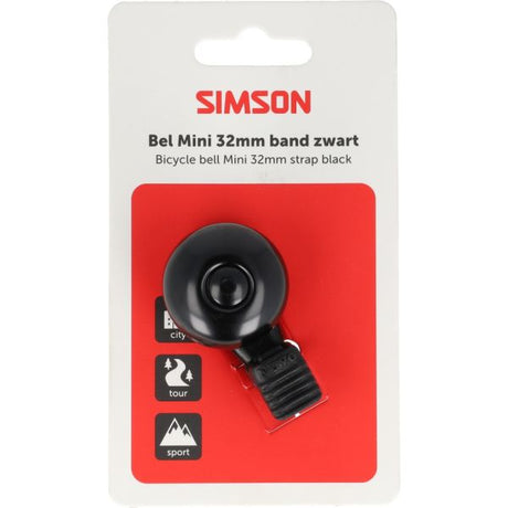 Simson Klingel Mini 32mm Flexbandbefestigung schwarz