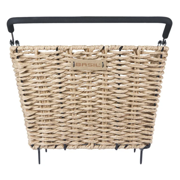 Basil Fahrradkorb Cento Rattanoptik Multisystem 40 x 25 x 12 cm – Seegras
