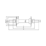 Marwi Vorderradnabe 412 - 36 Löcher - 100 mm Einbaubreite - verchromt