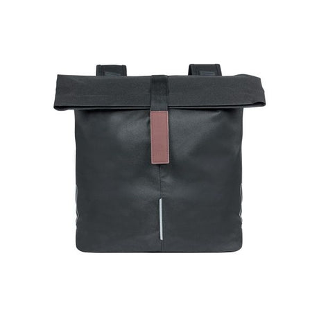 Basilikum -Stadt -Doppelfahrradbeutel - Wasser -Repellent Polyester - Schwarz - Universal Bridge System - 28-32L