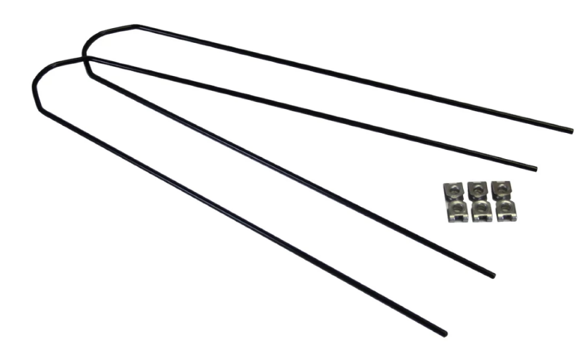 KGS Schutzblechstangenset aus Edelstahl 28 Zoll mit schwarzen Clips