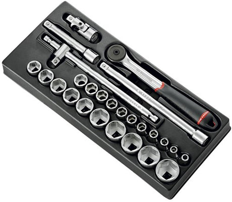 FACOM Modul 1 2 Steckdosen 6 seitlich und Ratsche S.161b - L4 - Mod.S161-46