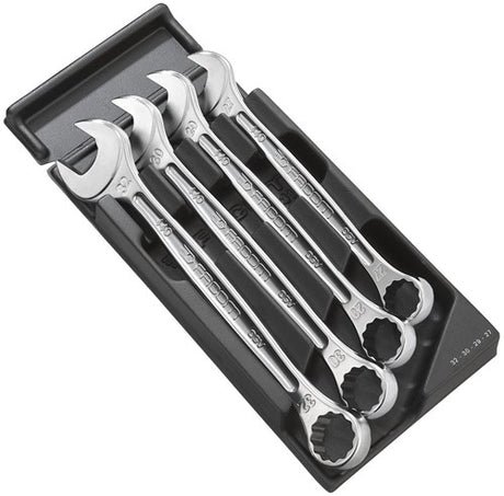 FACOM-Modul mit 4 Ringmaulschlüsseln mit OGV-Profil; große Größen 27 bis 30 und 32 mm – Mod.440-2pb