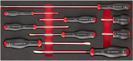 Facom-Schaumstoffmodul mit 9 protwist®-Schraubendrehern – modm.at4pb