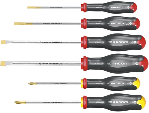 Facom-Set mit 6 Schraubendrehern Philips und Schlitz – atp.j6pb