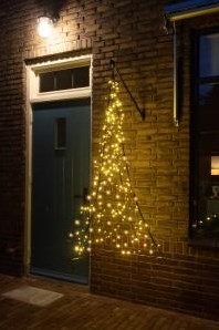 Fairybell hängender LED-Weihnachtsbaum 150 cm 240 LEDs warmweißes Licht schwarz
