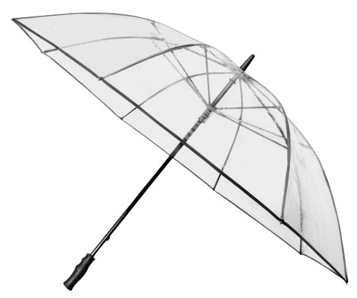 Falcone Regenschirm 120 cm Polyester transparent schwarz