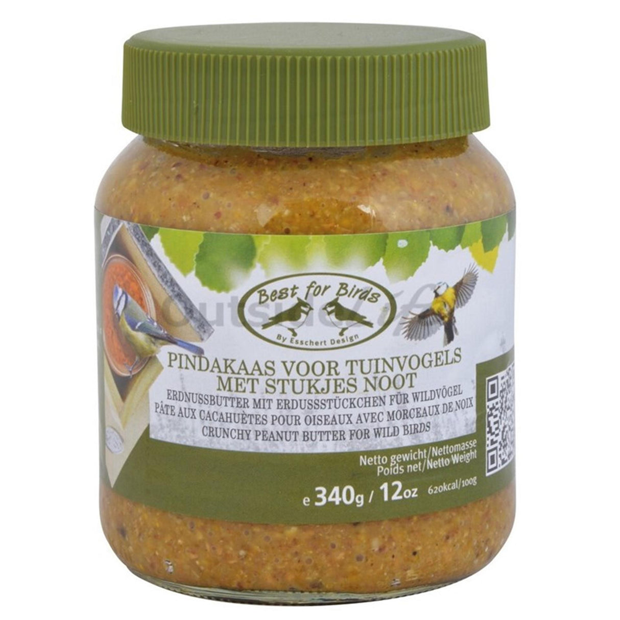 Esschert Design Vogelfutter Erdnussbutter für Gartenvögel 340g