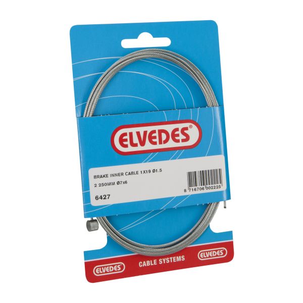 Elvedes Bremsinnenzug 2250 mm verzinkt ø1,5 mm T-Nippel (auf Karte)