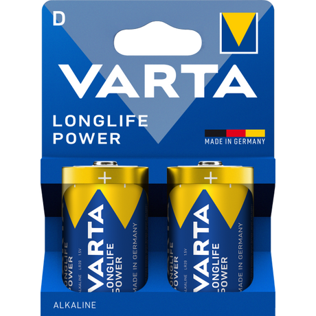 Varta Batterie Longlife Power – Hochenergiebatterie Mono 2-teilig Blis Longlife