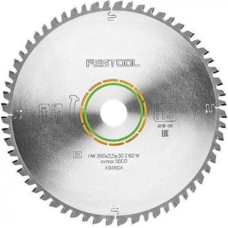 Festool Zubehör W60 Universal-Sägeblatt | 260x2,5x30 | 494604