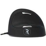 R-go tools he break ergonomische muis (zwart zilver, 2400dpi, rechts, large (handlengte boven de 185mm))