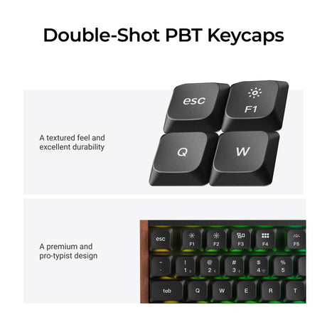 Keychron k1 ultra 8k wireless custom mechanical keyboard (zwart, us lay-out (qwerty), milk pom banana, 80% (tkl), rgb leds, lsa double-shot pbt, usb-c | 2.4 ghz | bluetooth 5.2)