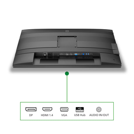 Philips 27b2g5200 27 monitor (zilver zwart, 1x displayport, 1x hdmi, 1x vga, 4x usb-a)