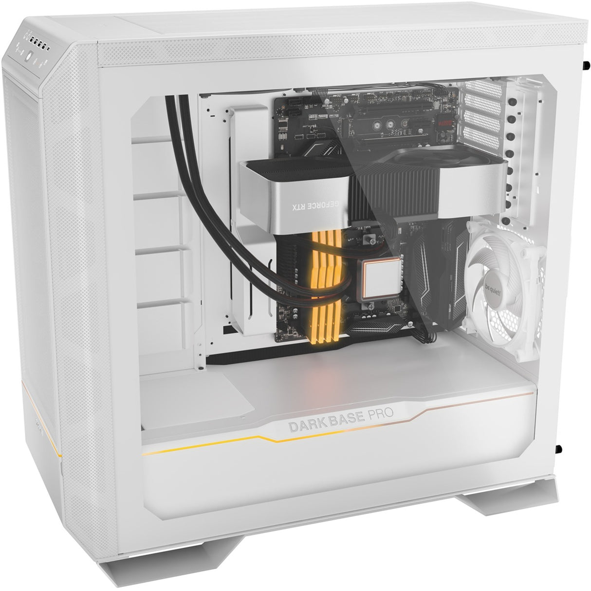 Ruhig sein! Dark Base Pro 901 Big-Tower-Gehäuse (weiß | 4x USB-A | 1x USB-C | RGB | gehärtetes Glas)