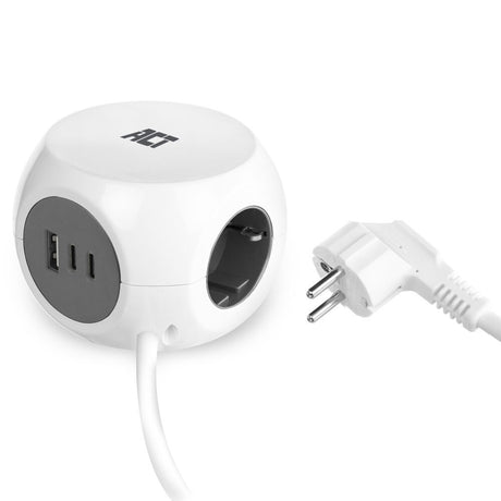 Act-Steckdosenleiste Cube mit 3 Steckdosen (Typ F), 30 W pd