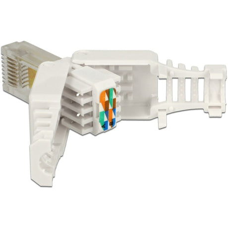 Delock RJ45 Stecker Cat.5e UTP Werkzeugloser Stecker (weiß, 2 Stück)