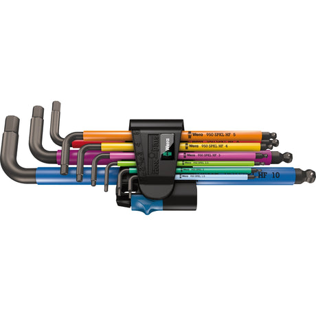 Wera Innensechskantschlüsselsatz 950 9 hex-plus multicolour hf 1 (schwarz, 9-teilig, farbcodiert)
