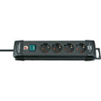 Brennerstuhl premium-line 4x Steckdosenleiste (schwarz, 1951140100, für 4 Stecker, 1,8 m)