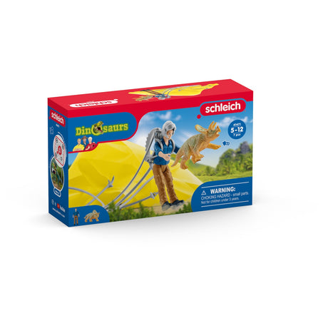 Schleich dinosaur - dino parachute rescue squad - children's toys for boys and girls - 4 to 12 years 41471