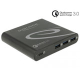 Delock USB-Ladegerät 1x USB Typ-C + 3x USB Typ-A