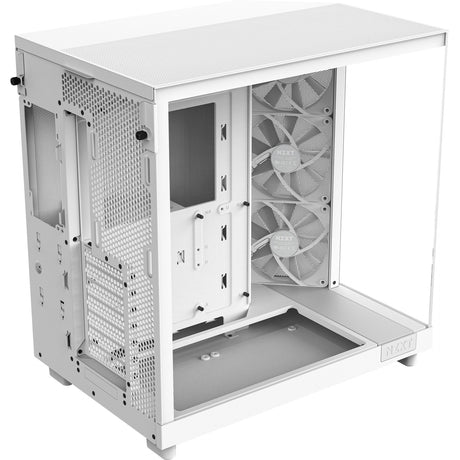 Nzxt h6 flow midi tower housing (white | 2x USB-A | 1x USB-C | tempered glass)