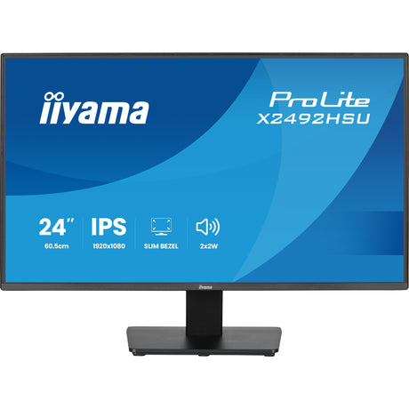 Iiyama Prolite X2492HSU-B1 24 Monitor (Schwarz (matt), HDMI, DisplayPort, 2x USB-A)