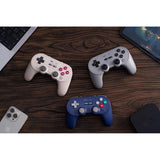 8bitdo pro 3 Bluetooth-Gamepad (hellgrau rot, Switch 1 2, PC, Android, 2,4 GHz Bluetooth USB)
