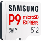 Samsung p9 express 512 gb microsdxc express geheugenkaart (wit, class 3 (u3), uhs-i u3, v30, a1)