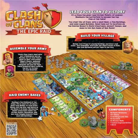 Asmodee Clash of Clans: Das epische Raid-Brettspiel (englisch, 2 – 4 Spieler, 45 – 90 Minuten, ab 12 Jahren)