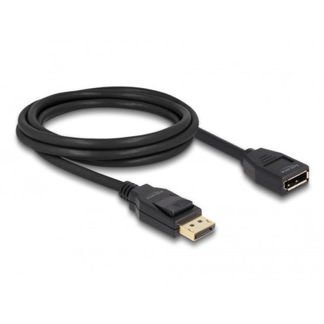 Delock Displayport 1.2 Verlängerungskabel (schwarz, 2 Meter, 4k 60 Hz)