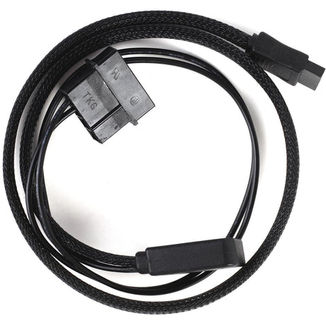 Silverstone Slim SATA 2-in-1 Datenkabel + Netzteil (schwarz, CP10)