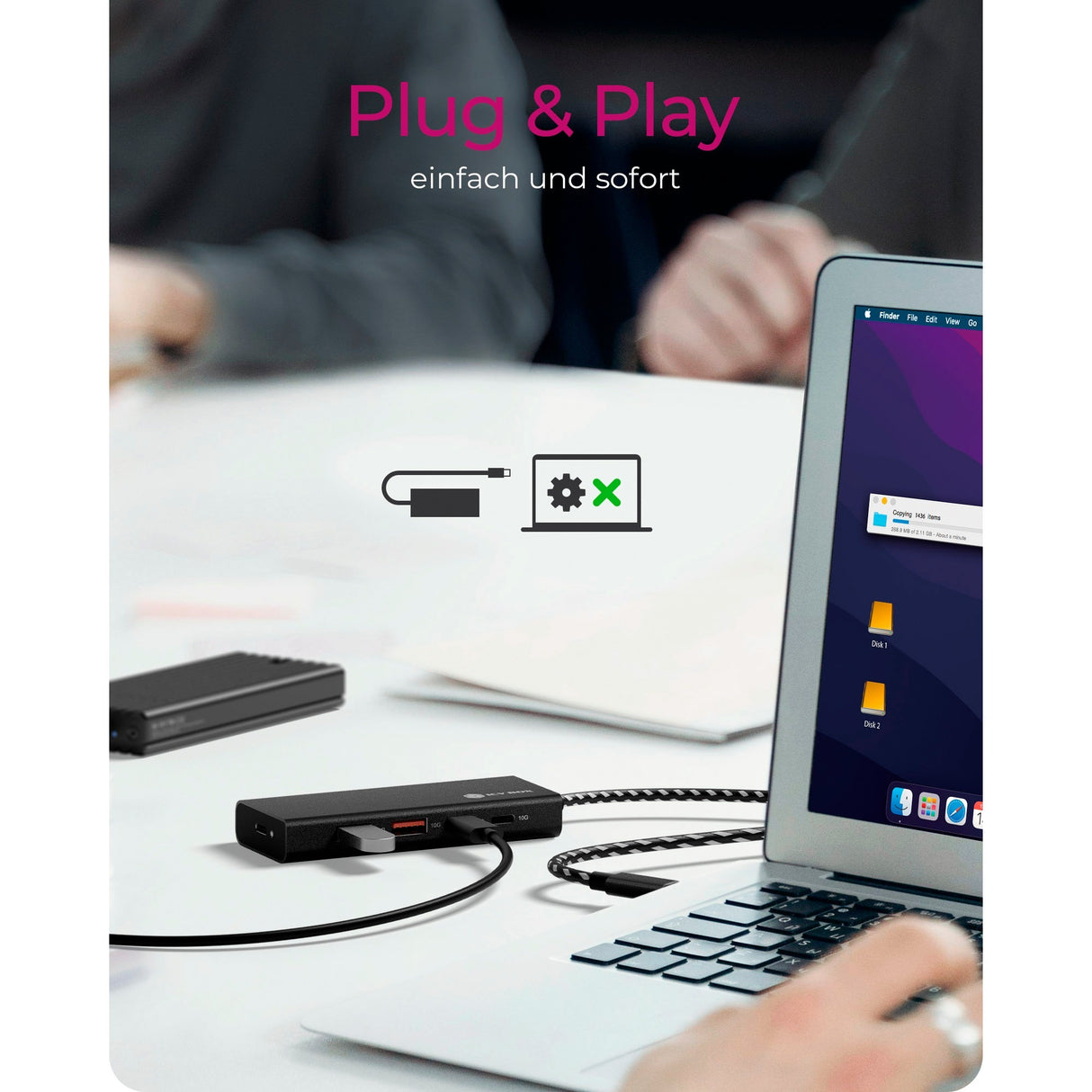 ICY BOX 4-Port-Hub mit USB-C 3.2 Gen 2