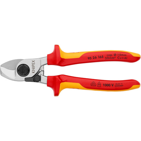 Knipex 95 26 165 Kabelschneider 165mm mit Öffnungsfeder VDE