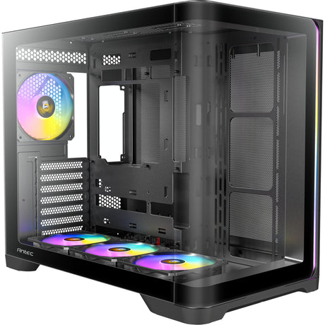 Antec C5 Curve Argb Midi-Tower-Gehäuse (schwarz | 2x USB-A | 1x USB-C | gehärtetes Glas)