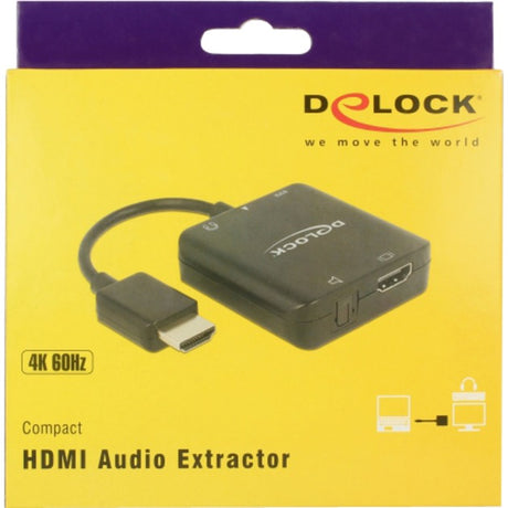 Delock HDMI Audio Extractor Kompaktadapter (schwarz, 0,3 Meter, 4k 60hz)