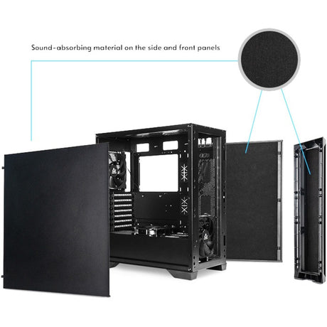 Chieftec Apex Q Midi-Tower-Gehäuse (schwarz | 2x USB-A | 1x USB-C)
