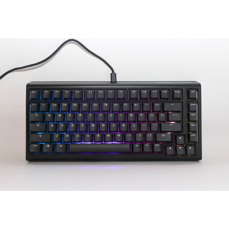 Ducky Projectd Tinker 75 mit QMK über mechanische RGB-Tastatur (Schwarz, US-Layout (QWERTY), Cherry MX Red, 75 %, RGB-LEDs, Double-Shot-PBT, Hot-Swap-fähig, Dichtungsmontage)