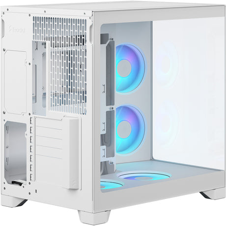 Fractal Design Pop 2 Vision RGB Midi-Tower-Gehäuse (weiß | 1x USB-A | 1x USB-C | RGB | gehärtetes Glas)