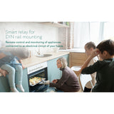 Frient smart din relay relais (lichtgrijs, zigbee)