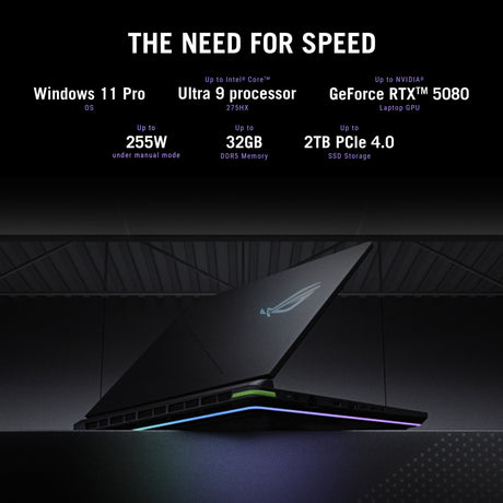 Asus rog strix g18 g815lp-s9164w 18 gaming laptop (donkergrijs | ultra 9 275hx | rtx 5070 | 32 gb | 1 tb ssd)