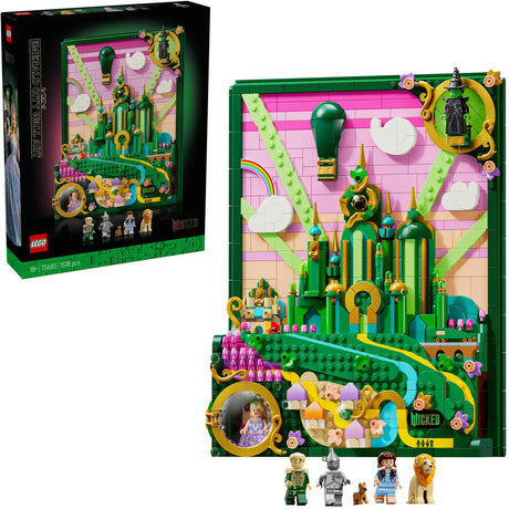 Lego 75685 „Wicked Emerald City“ als Wandkunst